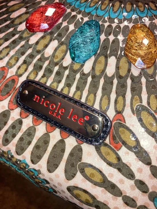 ❤️🔥Nicole Lee USA Vibrant Multicolor Gemstone purse - Picture 8 of 15